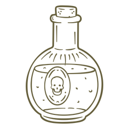 Botella de cristal de veneno mágico Diseño PNG Transparent PNG