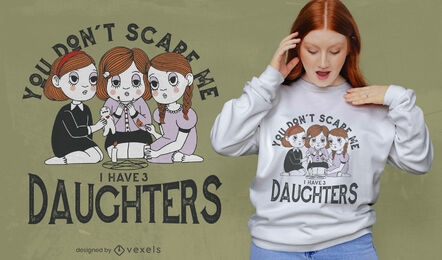 Scary girls quote t-shirt design