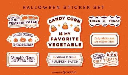 Halloween food and treats sticker set