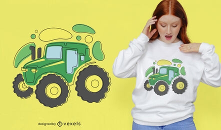 Diseño de camiseta de tractor abstracto