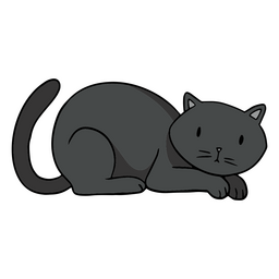 Cartoon black cat icon PNG Design Transparent PNG