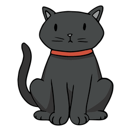 Design PNG E SVG De Desenho De Gato Preto Para Camisetas