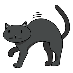 Design PNG E SVG De Desenho De Gato Preto Para Camisetas