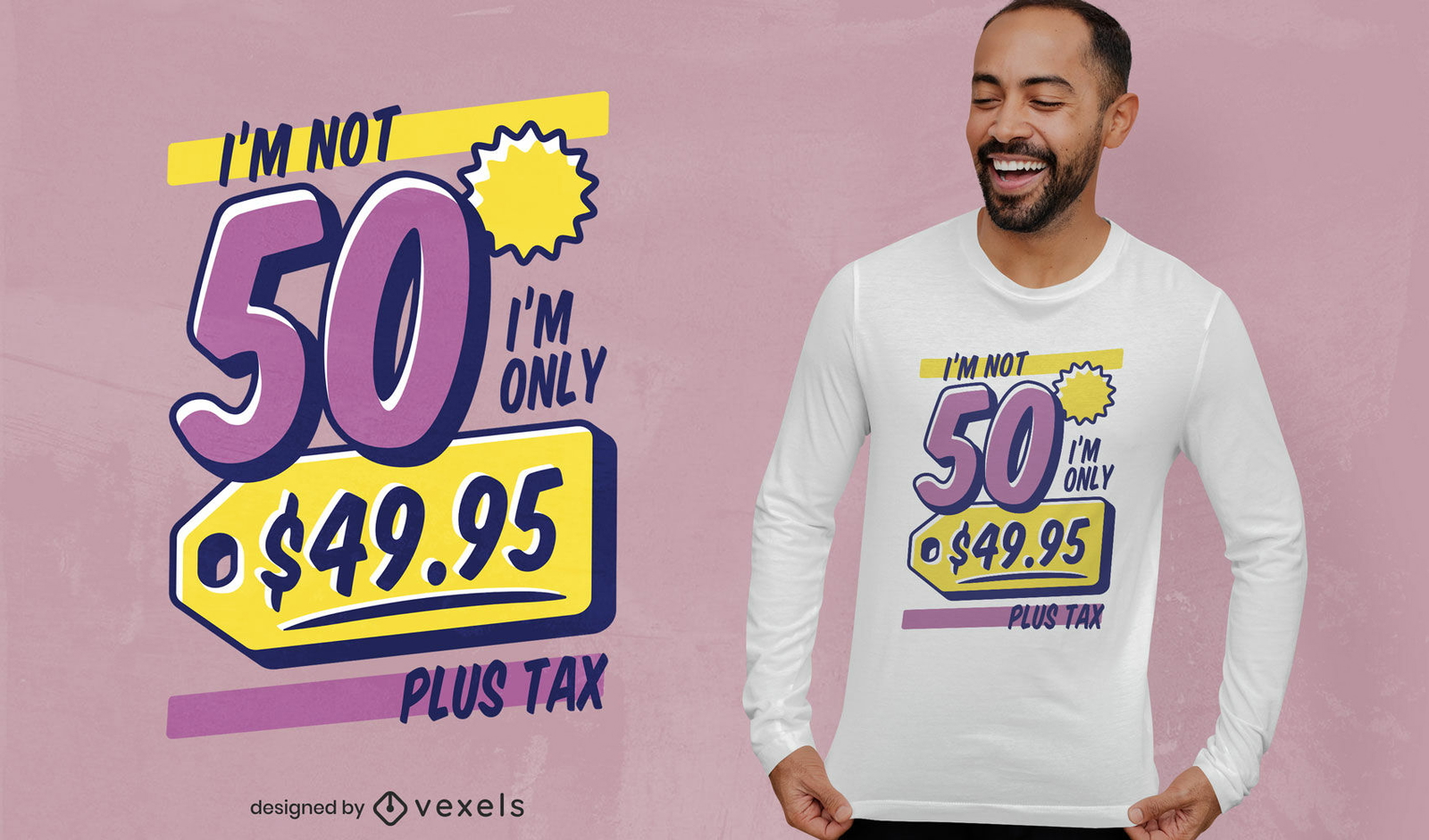 Diseño de camiseta divertida de 50 años.