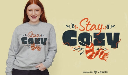 Lovely cozy quote t-shirt design
