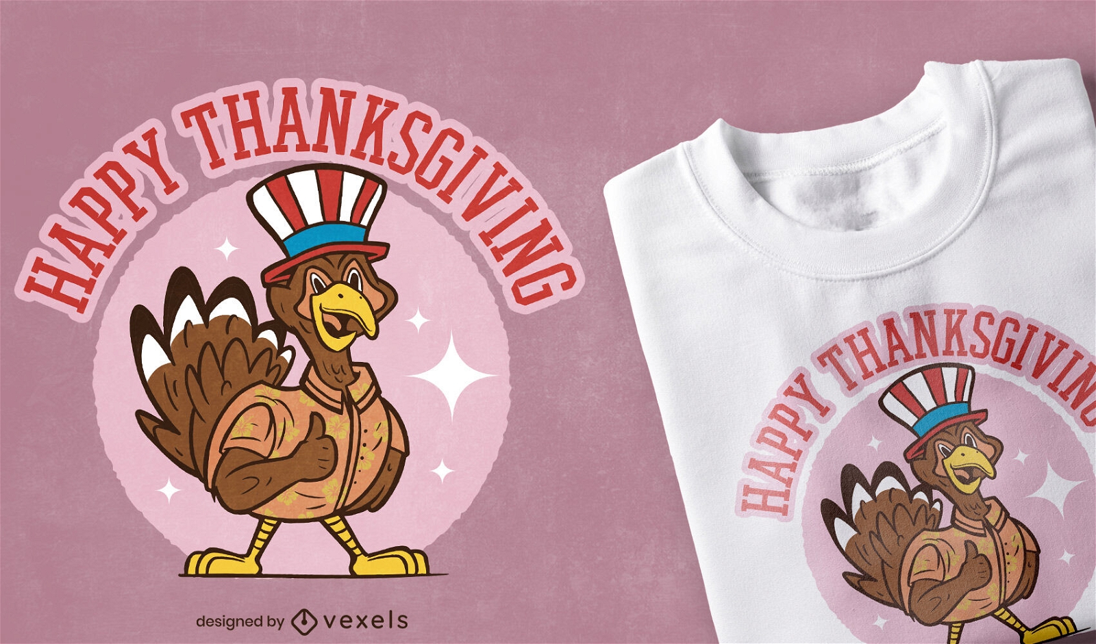 Design da camiseta do Patriot Thanksgiving