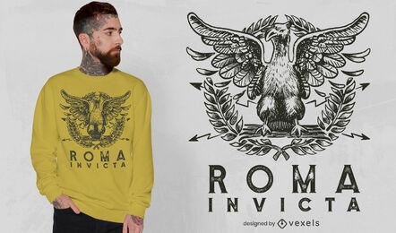 Diseño de camiseta Roma invicta