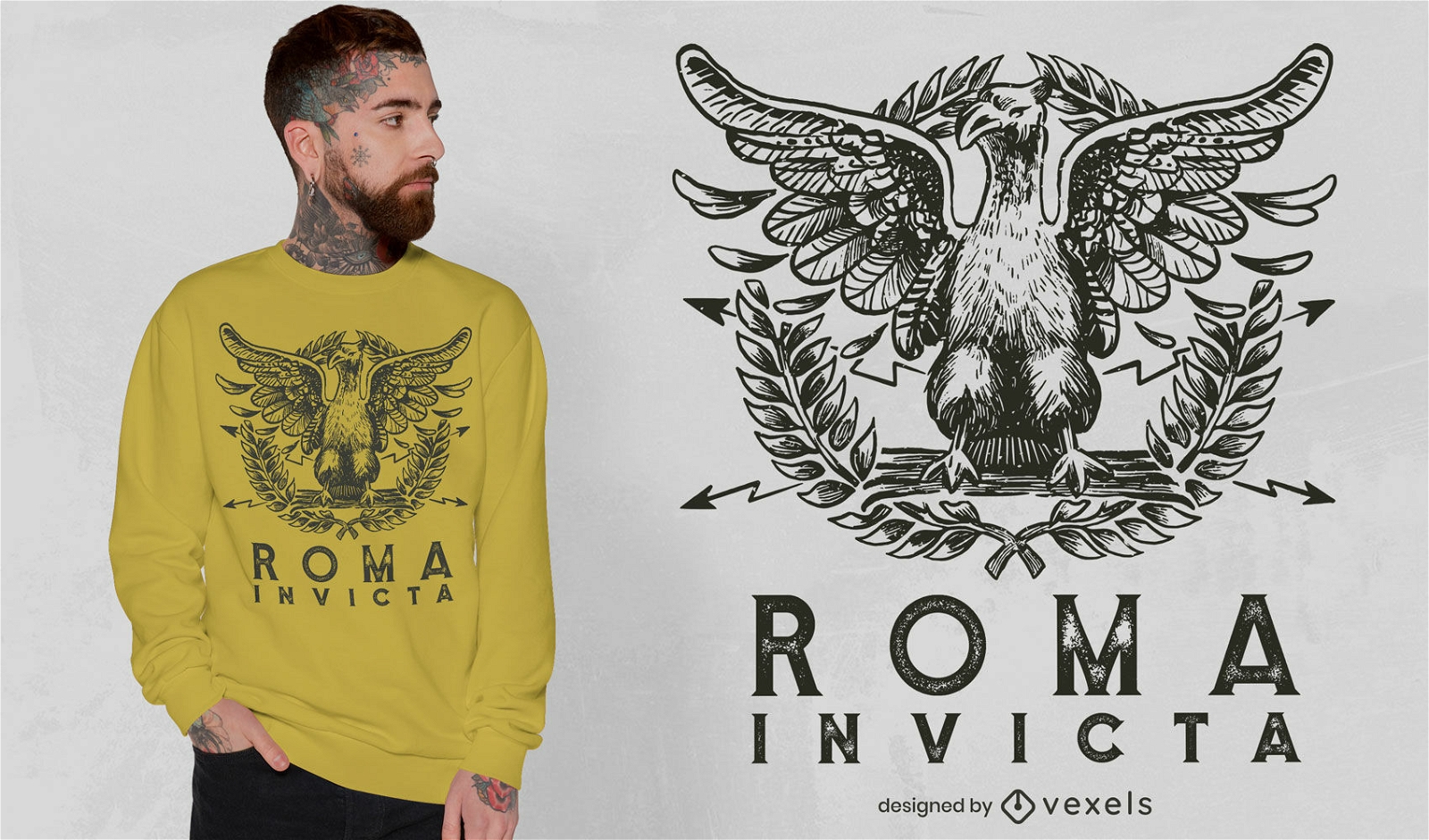 Design de camiseta Roma Invicta
