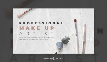 Make up artist photographic facebook cover template