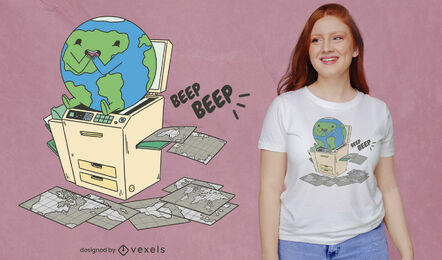Earth scanner copy t-shirt design