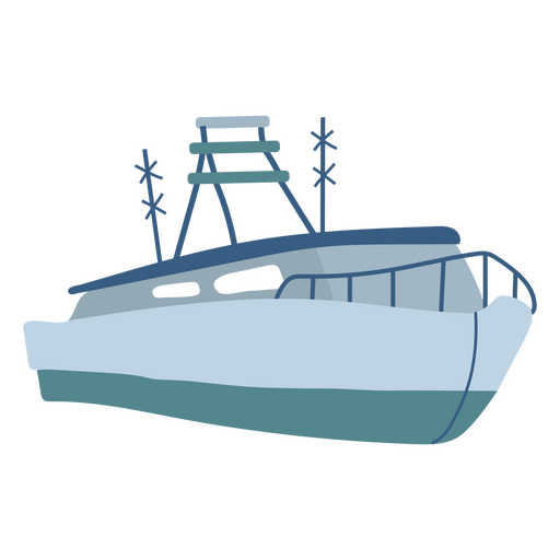 Big yacht frontview PNG Design