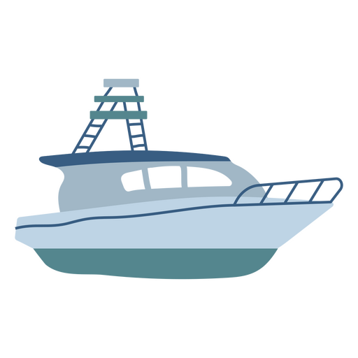 Seitenansicht des Yachtboots PNG-Design