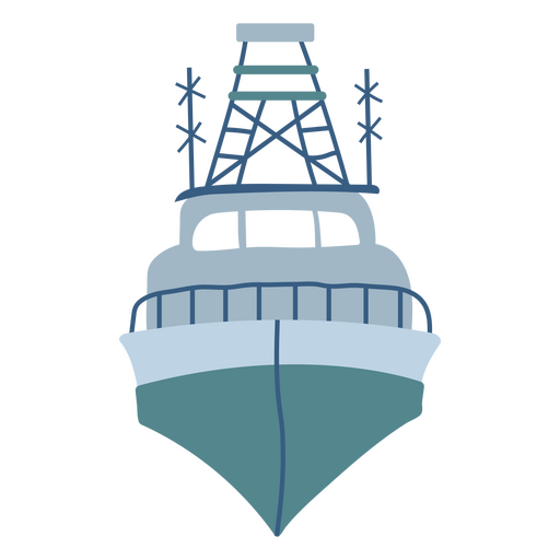 Symbol für die Vorderansicht der großen Yacht PNG-Design