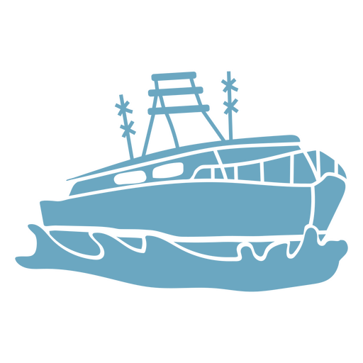 Big yacht cutout PNG Design