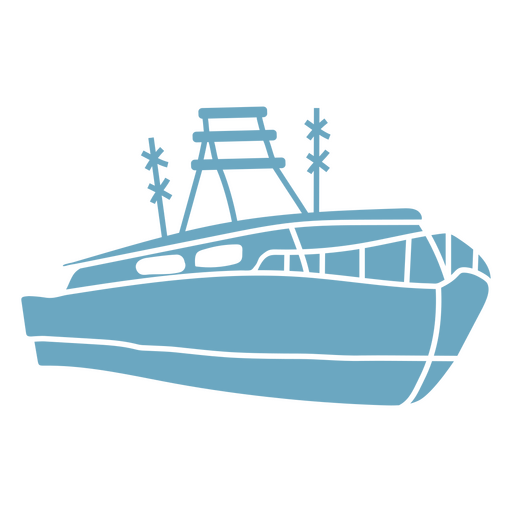 Yacht cutout icon PNG Design
