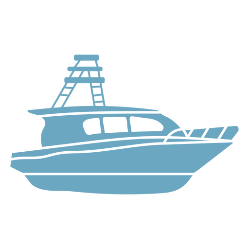 Icono de recorte de barco de yate Diseño PNG
