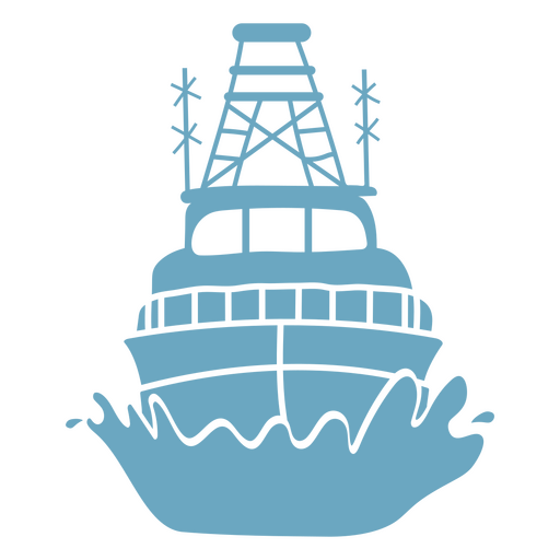 Yacht-Vorderansicht-Ausschnitt-Symbol PNG-Design
