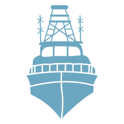 Vorderansicht des großen Bootes PNG-Design