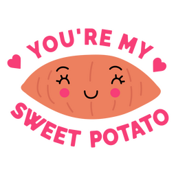 Süßkartoffel-Liebeszitat PNG-Design Transparent PNG