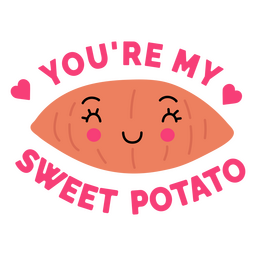 Sweet potato love quote PNG Design