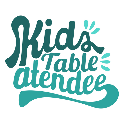 Citação de mesa infantil de ação de graças Desenho PNG