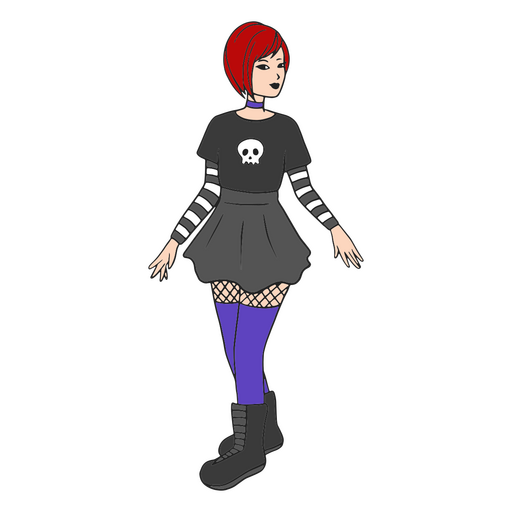 Desenho Emo, EMO GIRL, cabelo preto, outros png