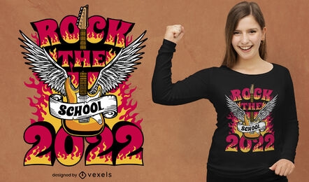 Back to school 2022 rock t-shirt design