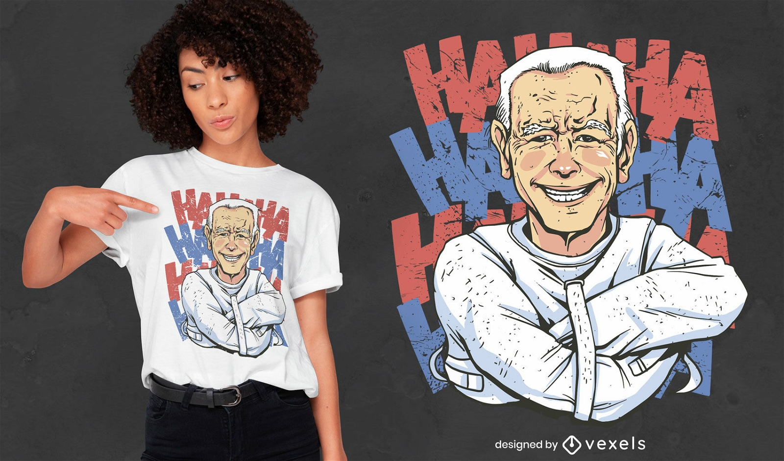 Verrücktes Biden-T-Shirt-Design