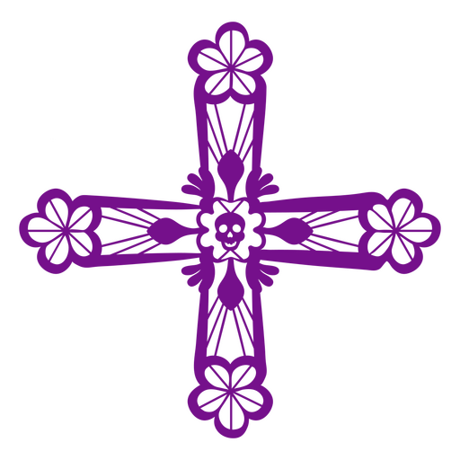 Cruz floral ícone mexicano Desenho PNG