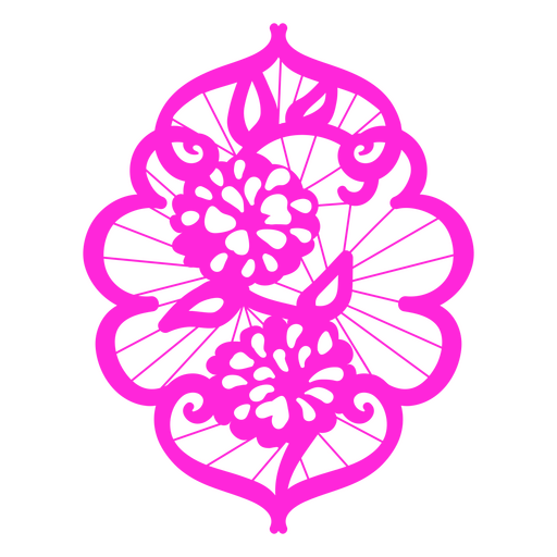 decoração de renda mexicana floral Desenho PNG