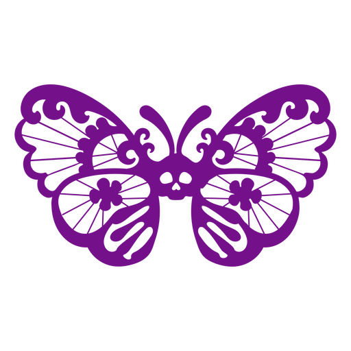 Skeleton butterfly mexican lace PNG Design