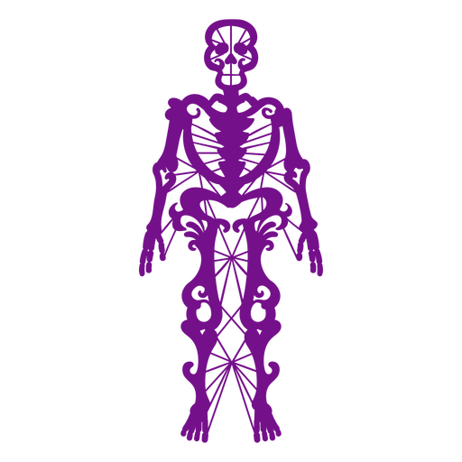 Skeleton mexican lace decoration PNG Design