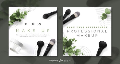 Make up nature instagram post template