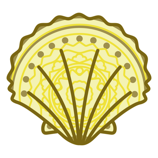 Icono de almeja mandala Diseño PNG