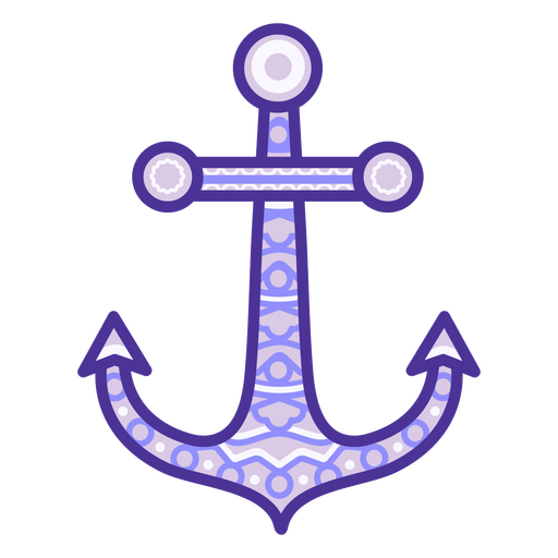 Mandala anchor icon PNG Design