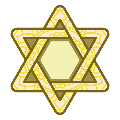 David's star decorative icon PNG Design