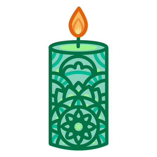 Mandala candle icon PNG Design