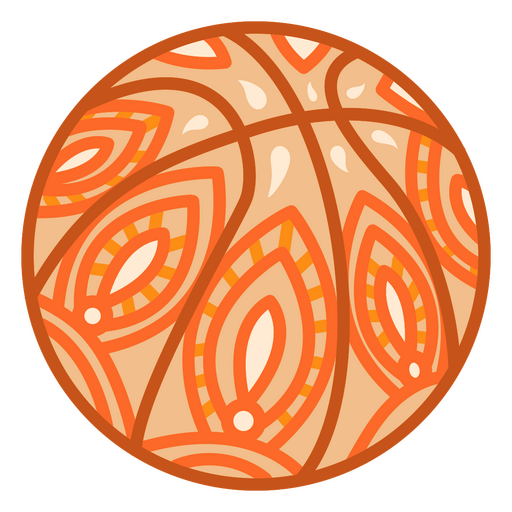Icono de baloncesto mandala Diseño PNG