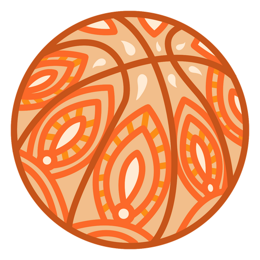 Mandala ícone de basquete Desenho PNG