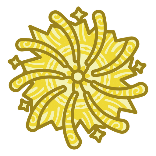 Mandala decorative icon PNG Design