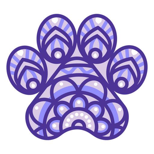 Ícone de mandala de impressão de pata Desenho PNG