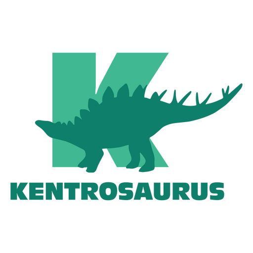 Alfabeto plano de dinosaurio k Diseño PNG