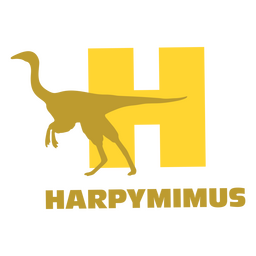 Alfabeto plano de dinosaurio h Diseño PNG
