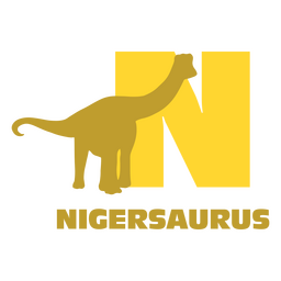 Dinosaur flat alphabet n PNG Design