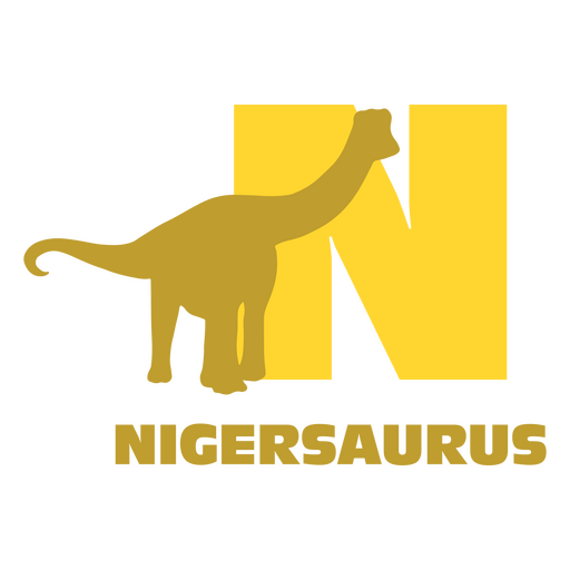 Dinosaurier flaches Alphabet n PNG-Design