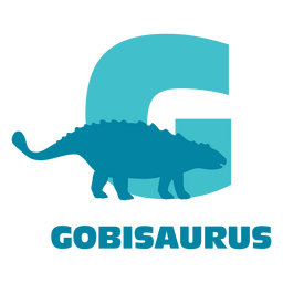 Dinosaurier flaches Alphabet g PNG-Design
