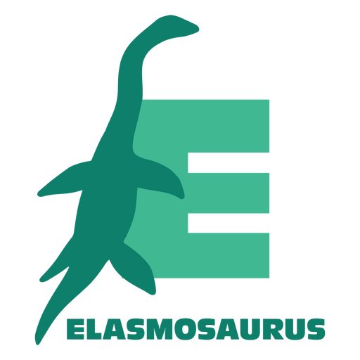 Dinosaur flat alphabet e PNG Design