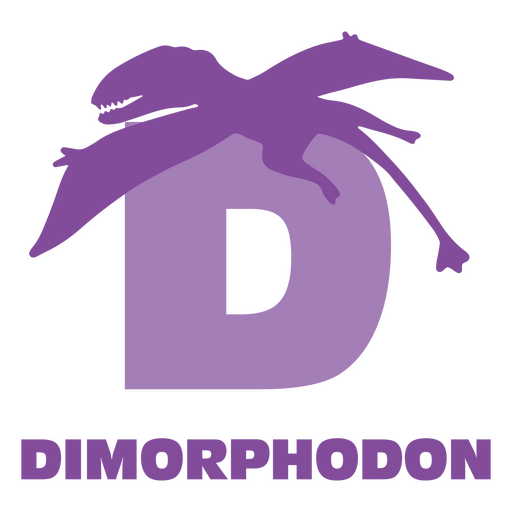 Alfabeto plano de dinosaurio d Diseño PNG