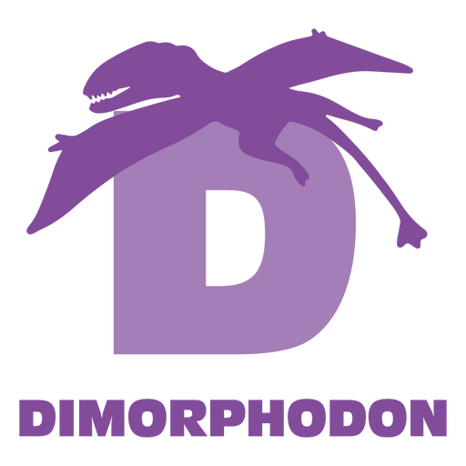 Dinosaurier-Flachalphabet d PNG-Design