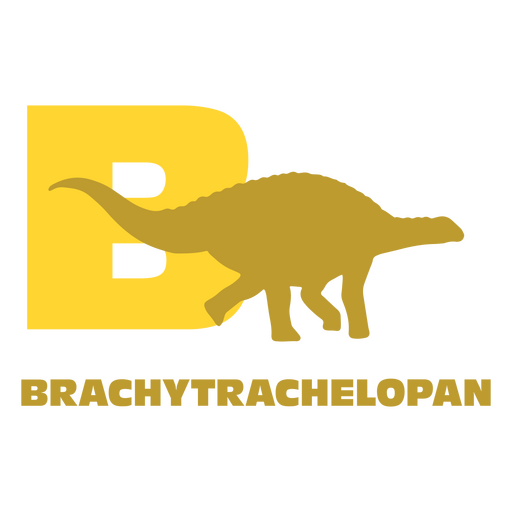 Alfabeto plano de dinosaurio b Diseño PNG